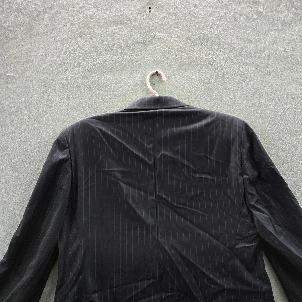 VINTAGE‎ Lauren Ralph Men Blazer 44S Navy Wool Pinstripe Suit Made In Canada